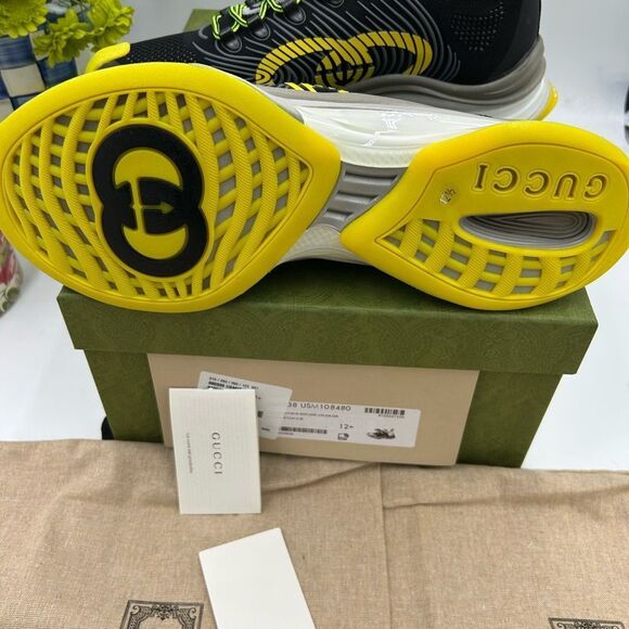 Men's Gucci interlocking G run sneakers size 12.5 made in Italy - Picture 5 of 9